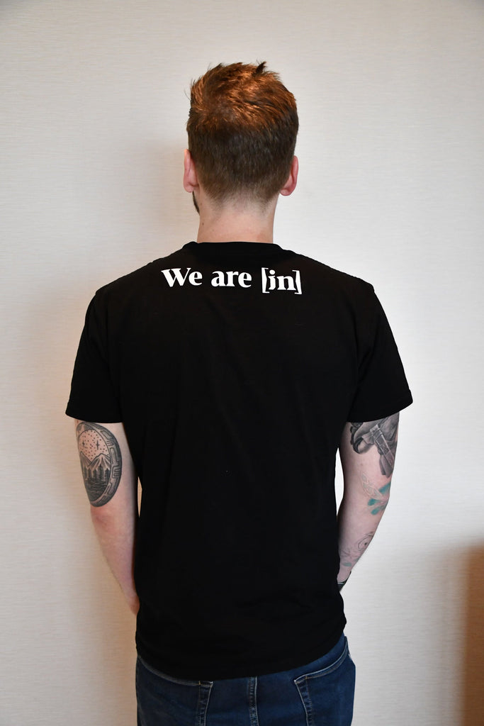 in Brand - We are in - Founders Shirt - Back - Black - Model