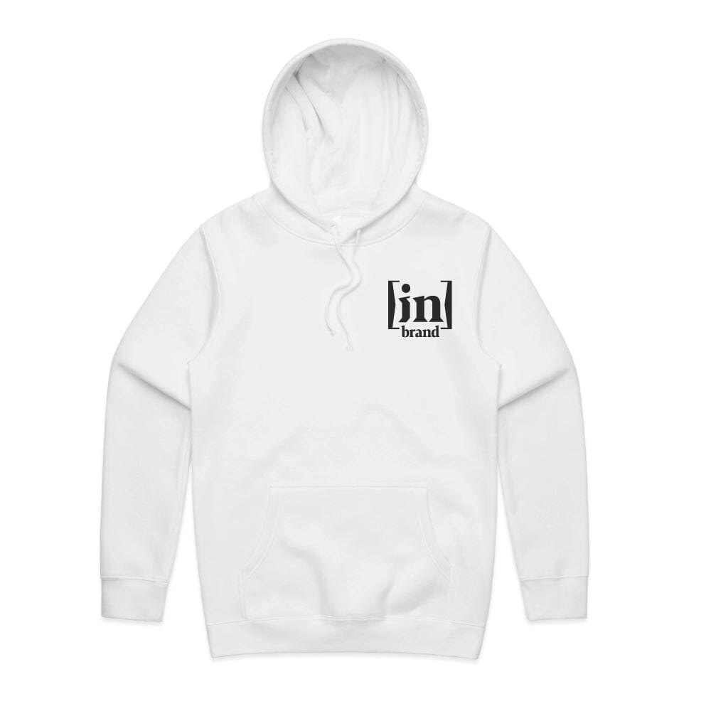 in Brand - Black & White Hoodie - Front - White