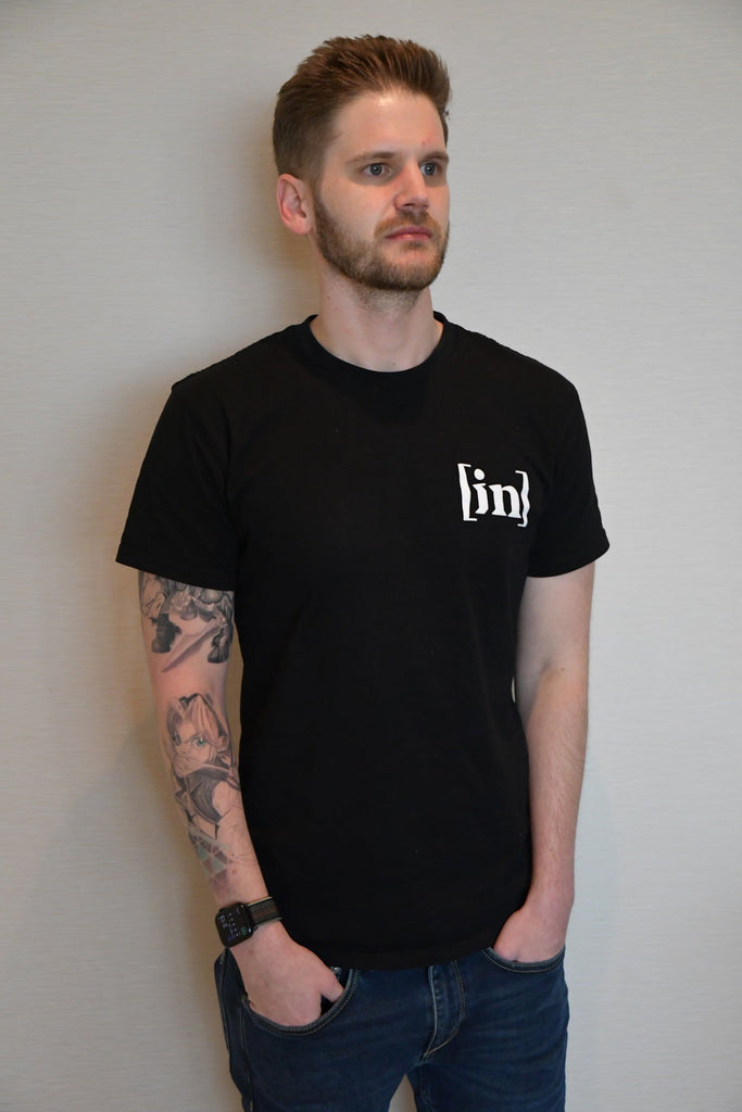 in Brand - We are in - Founders Shirt - Front - Black - Model